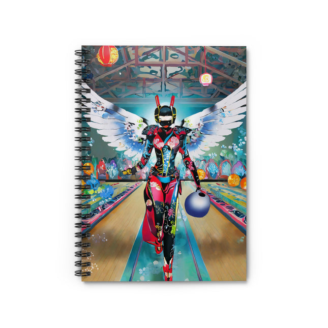 Samurai Robot Angels Spiral Notebook - Ruled Line