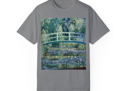 Water Lilies and Japanese Bridge by Claude Monet Unisex Garment-Dyed T-shirt