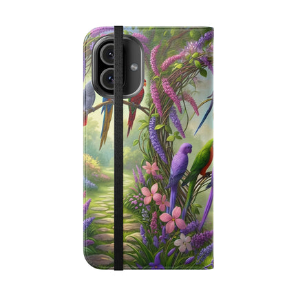 🧚🦜 Lavender-Winged Fairy Flip Case – Dreamy Elegance & Spring Whimsy