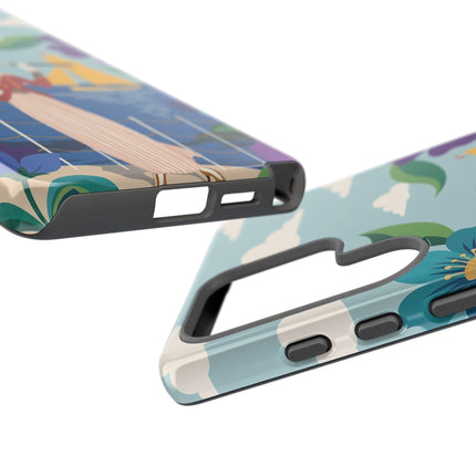 🌊🔭 The Lady Of The Seaside Lookout Phone Case – Art Deco Nautical Adventure