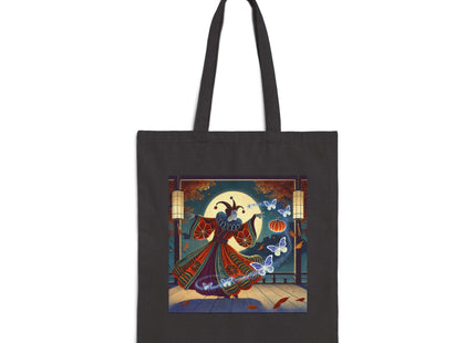 Court Magician with Ghost Butterflies Cotton Canvas Tote Bag