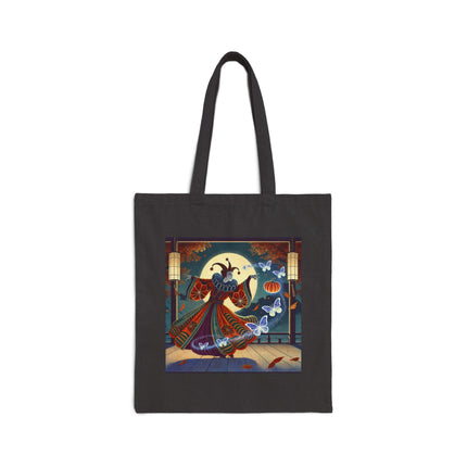 Court Magician with Ghost Butterflies Cotton Canvas Tote Bag
