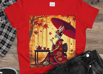 Theatrical Harvest Rabbit Women's Midweight Cotton Tee