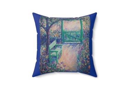 The Artist’s Garden by Theodore Earl Butler Spun Polyester Square Pillow