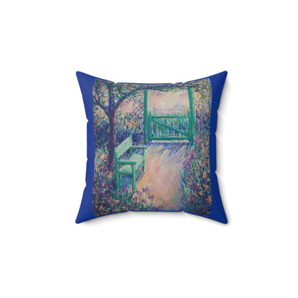 The Artist’s Garden by Theodore Earl Butler Spun Polyester Square Pillow