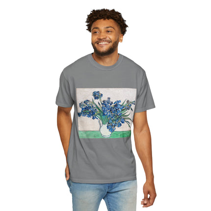 Irises by Vincent Van Gogh Unisex Garment-Dyed T-shirt