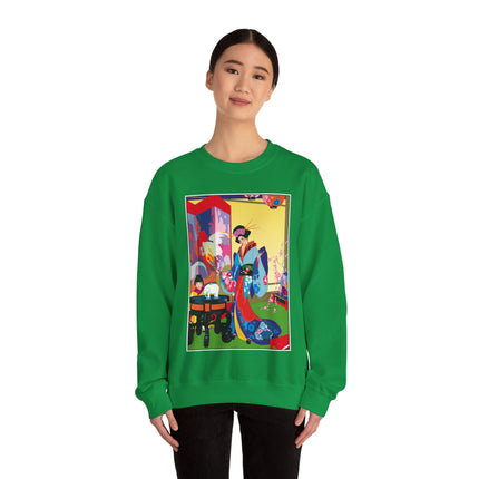A Timeless Journey by Umberto Brunelleschi Heavy Blend™ Crewneck Sweatshirt