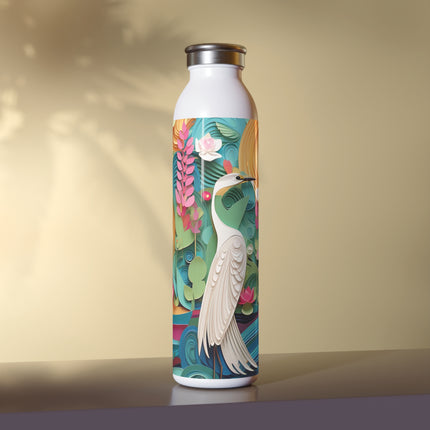Elegant Egret Oasis Slim Water Bottle