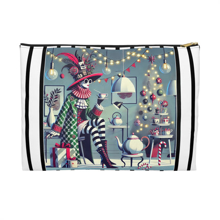 Whimsical Christmas Tea Party Accessory Pouch