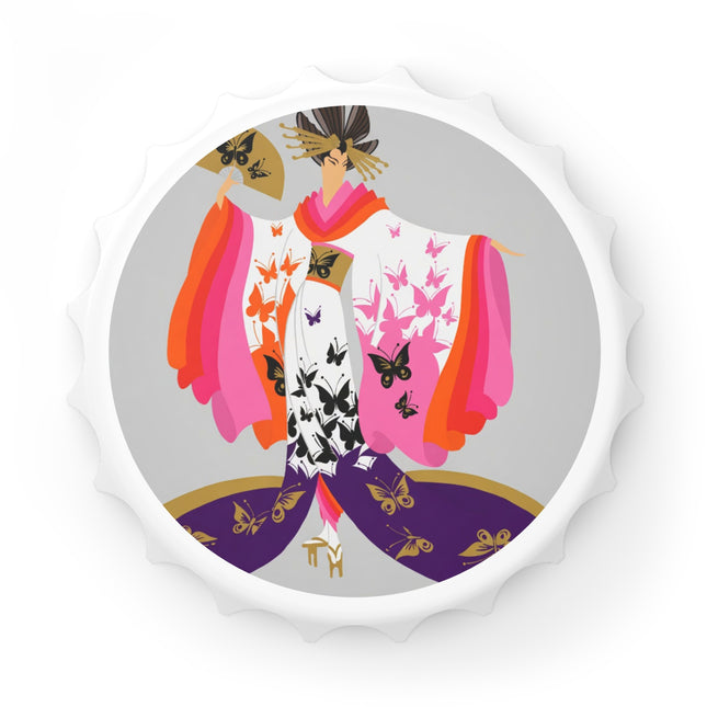 Butterfly Kimono Bottle Opener – Elegant Japanese Fantasy & Whimsical Grace
