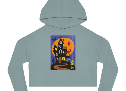 Halloween Night at the Haunted House Women’s Cropped Hooded Sweatshirt