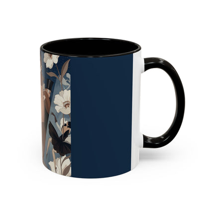 🌸✨ The Midnight Magnolia Masquerade Colorful Mug – Art Deco Nocturne