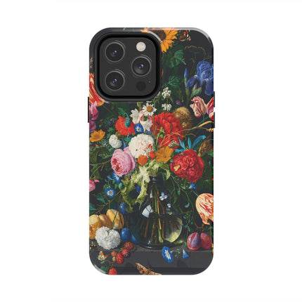 🌺🌙 The Midnight Garden Abundance Phone Case – Art Deco Floral Still Life
