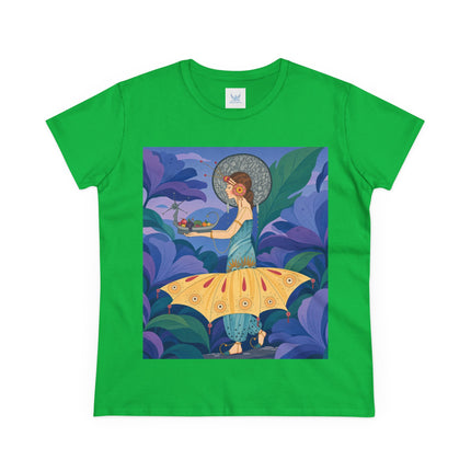 🦋🌿 The Butterfly Garden Offering Cotton Tee – Art Deco Botanical Fantasy