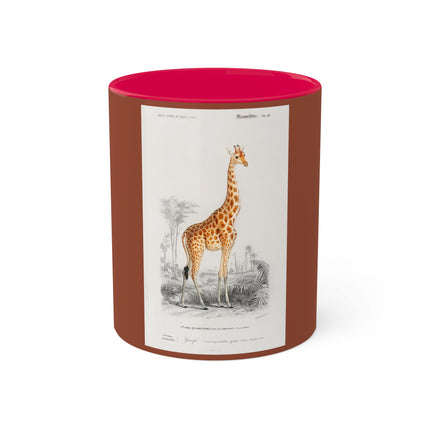 Giraffe by Charles Dessalines D' Orbigny Colorful Mugs, 11oz