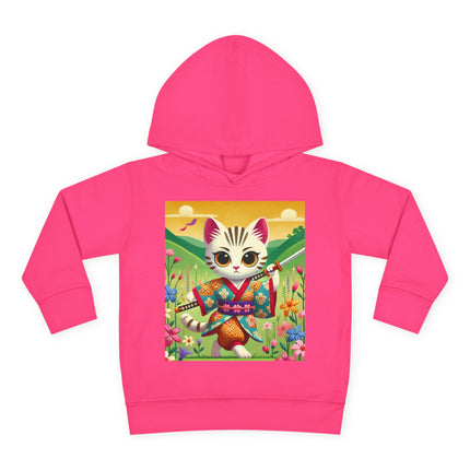 Samurai Kitten Toddler Pullover Fleece Hoodie