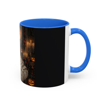 🌙🎃 The Moonlit Pumpkin Parlor Colorful Mug – Elegant Halloween Charm