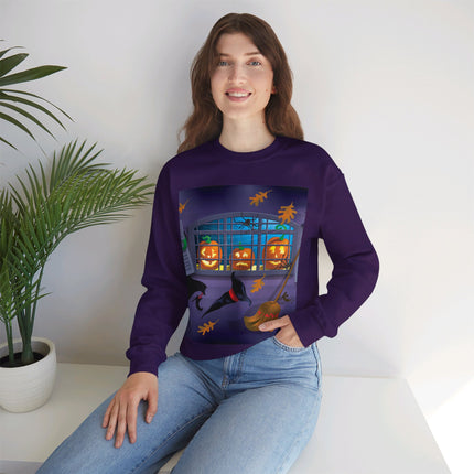 Whimsical Halloween Mischief Unisex Heavy Blend™ Crewneck Sweatshirt