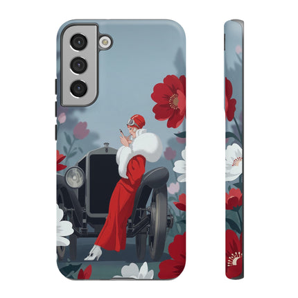 🚗🌺 The Lady Of The Grand Touring Car Phone Case – Art Deco Motoring Elegance