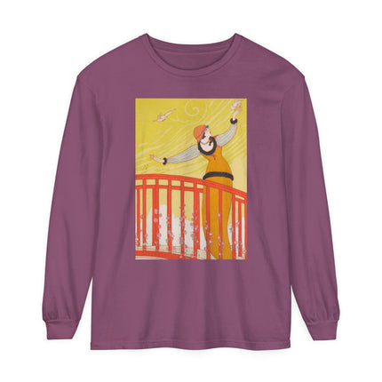 La Passerelle by Charles Martin Garment-dyed Long Sleeve T-Shirt