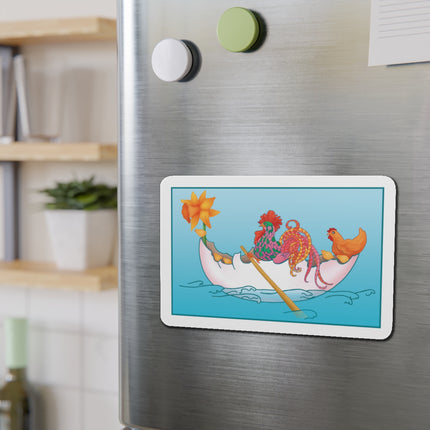 A Rooster's Seafaring Adventure Die-Cut Magnets (5 Sizes)