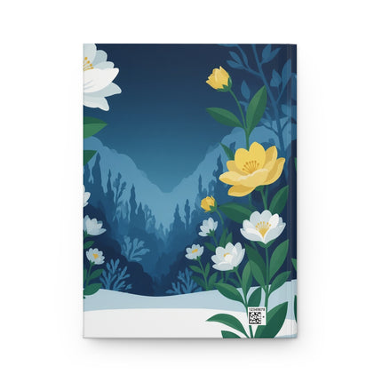 ❄️🌼 The Lady Of The Winter Flower Garden Hardcover Journal – Art Deco Alpine Elegance