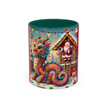 Playful Dragon's Christmas Colorful Mugs (11oz, 15oz)