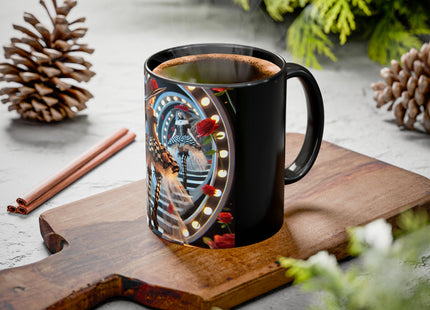 Halloween Witch Through the Mirror Colorful Mugs (11oz, 15oz)