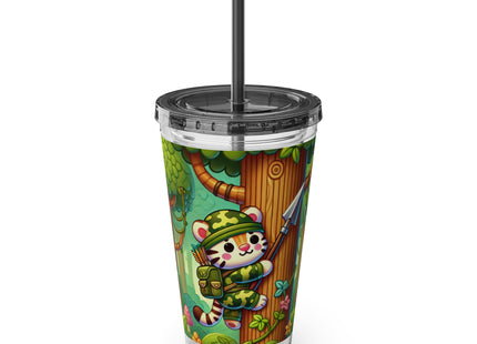 Stealthy Stripes Sunsplash Tumbler with Straw, 16oz