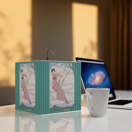 La balançoire by Georges Lepape Light Cube Lamp