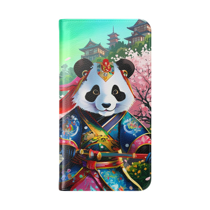 🦊⚔️ Cyberpunk Panda Samurai Flip Case – Futuristic Honor & Kitsune Spirit