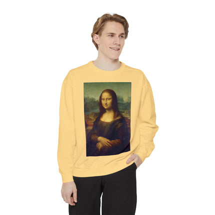 Mona Lisa by Leonardo da Vinci Unisex Garment-Dyed Sweatshirt