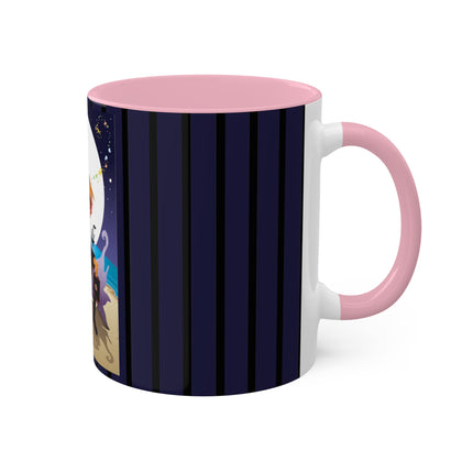 Moonlit Pirate Halloween Colorful Mugs, 11oz