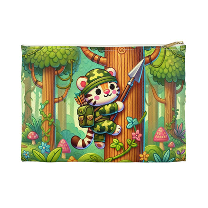 The Stealthy Stripes Flat Pouch – Jungle Camouflage & Adventurous Spirit