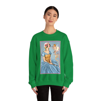 The Enchanting Painter: A Fairy's Artistic Touch Heavy Blend™ Crewneck Sweatshirt