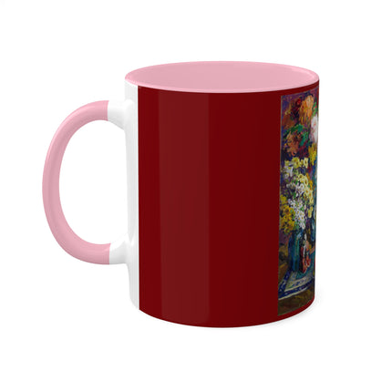 Fish, Fruits, and Flowers by Kathryn E. Cherry Colorful Mugs, 11oz