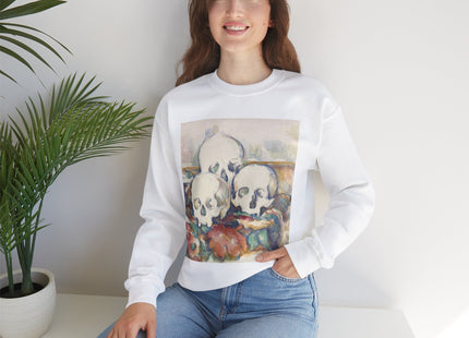 The Three Skulls by Paul Cézanne Unisex Heavy Blend™ Crewneck Sweatshirt