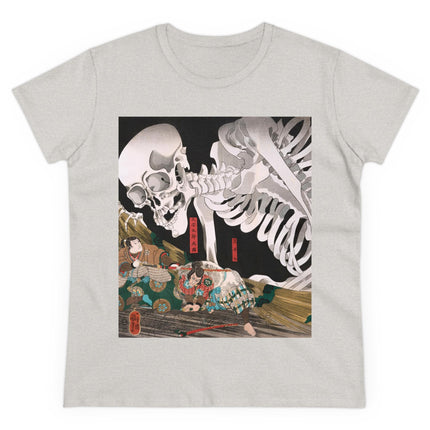 Mitsukuni Defying the Skeleton Spectre by Utagawa Kuniyoshi Women's Midweight Cotton Tee