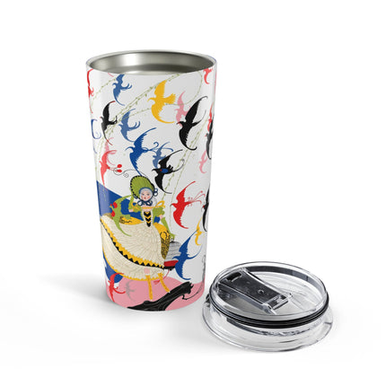 Flight of the Songbirds 20oz Tumbler – Theatrical Whimsy & Colorful Harmony
