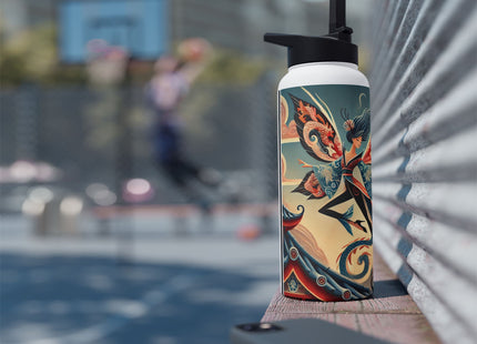 Dragon Fairy of the Temple Stainless Steel Water Bottle, Standard Lid