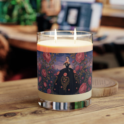 🌹🖤 The Lady Of The Midnight Rose Garden Scented Candle – Art Deco Floral Elegance