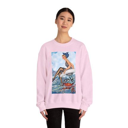 Playful Waves and Fashion Follies Heavy Blend™ Crewneck Sweatshirt