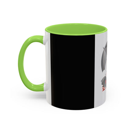 The Lady of Silver Umbrellas Colorful Mug (11oz, 15oz) – Art Deco Mystery, Elegant Fashion & Silver Dreamscape