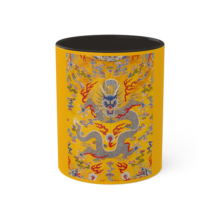 The Imperial 12-Symbol Robe, A Dragon's Regalia Colorful Mugs, 11oz