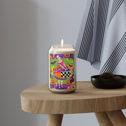 🍬🎃 The Lady Of Candy Corn Hollow Scented Soy Candle – Colorful Halloween Charm