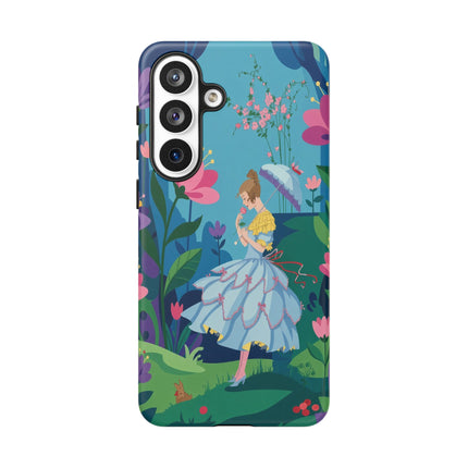 🌸☂️ A Stroll Through The Enchanted Forest Phone Case – Art Deco Floral Fantasy