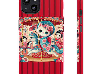 Geisha Kitten's Enchanted Carousel Phone Cases