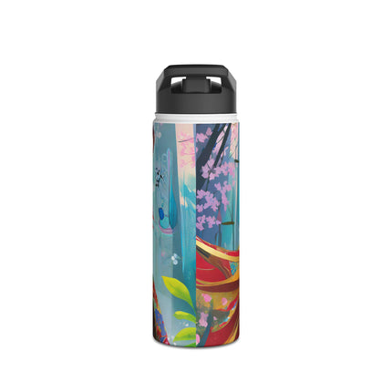 Cybernetic Red Panda Stainless Steel Water Bottle