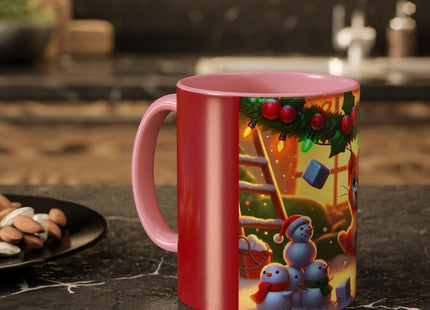 Naughty or Nice Kitten Christmas Colorful Mugs (11oz, 15oz)