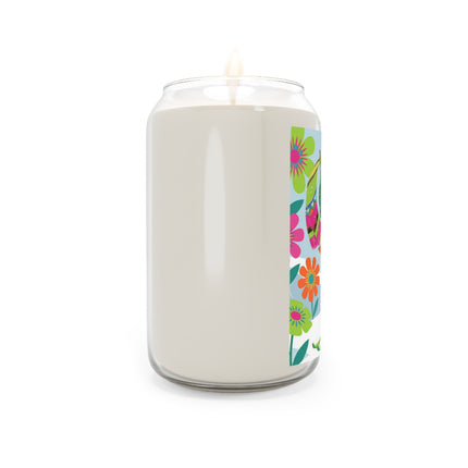 🎿🌸 The Winter Flower Adventurer Scented Soy Candle – Colorful Ski Fantasy